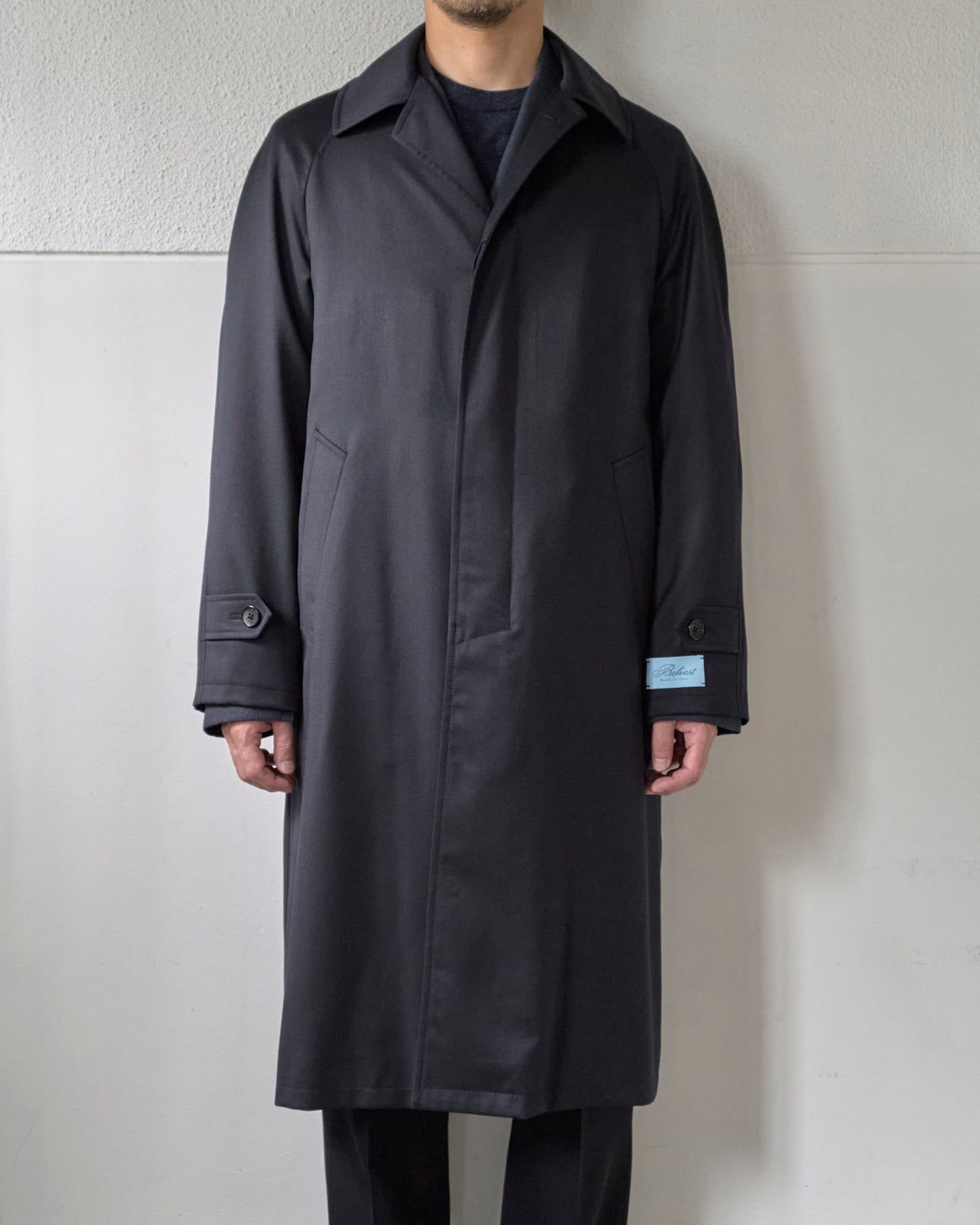 WOOL STRETCH BALMACAN COAT
