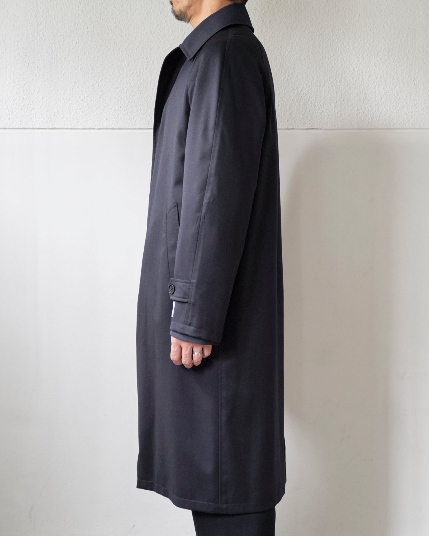 WOOL STRETCH BALMACAN COAT