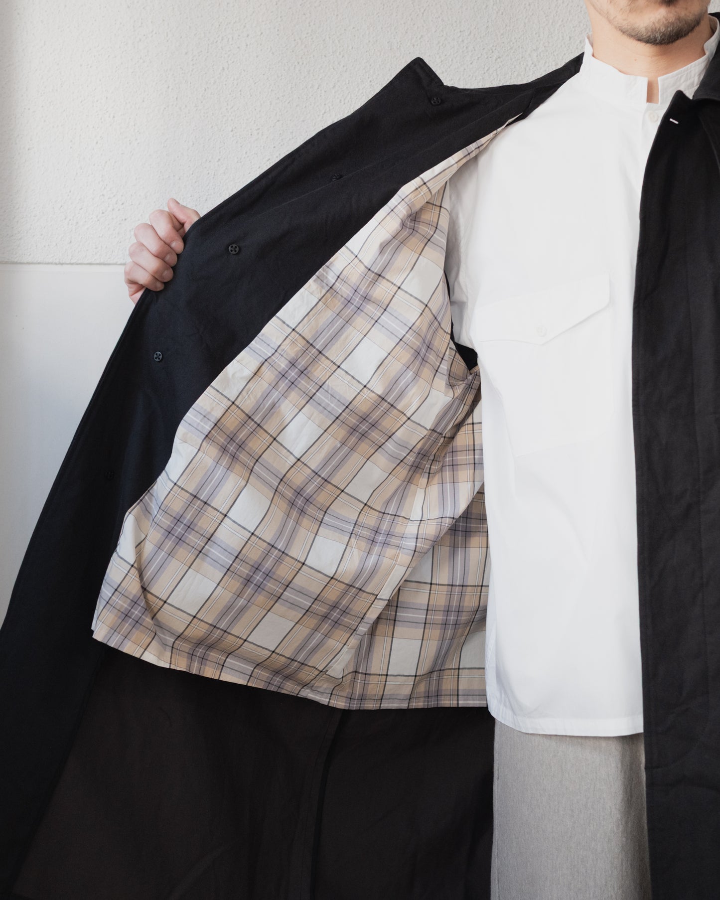 DOUBLE FACE COTTON BELTED COAT