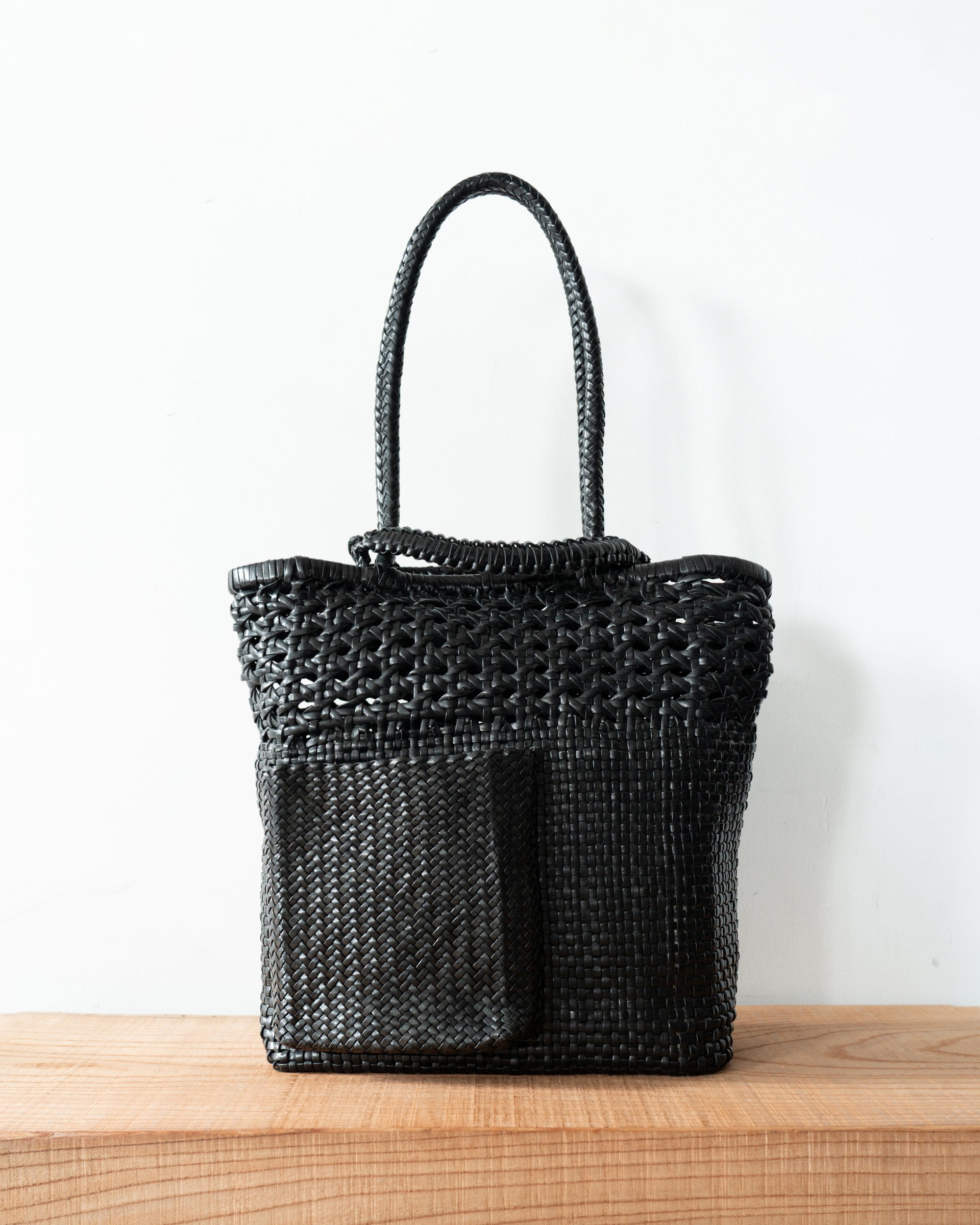rin ttaggg watanabe textile ブラック PAZAR BOOK TOTE WOVEN WIENER GEFLECHT – STORE N
