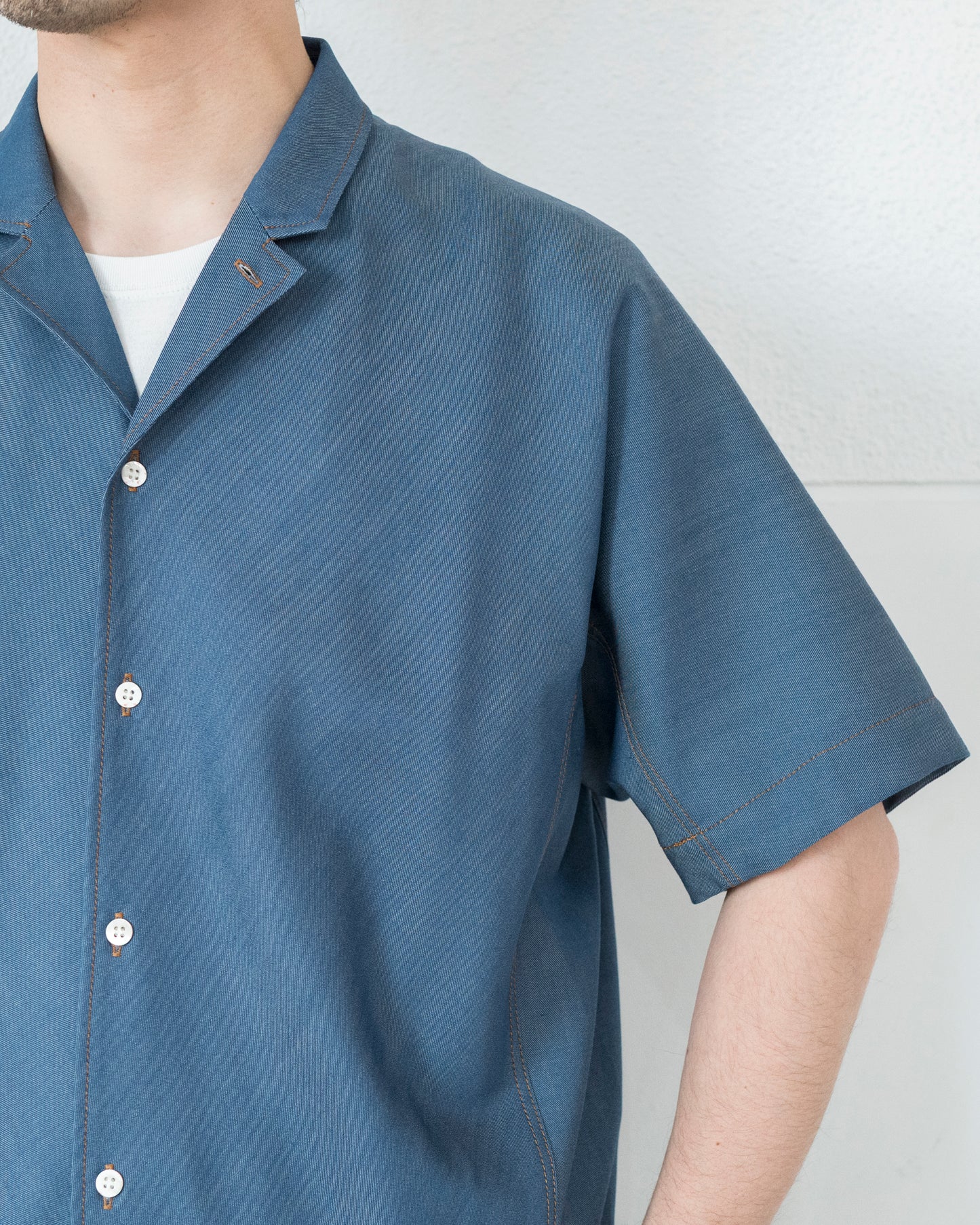 DENIM SHORT SLEEVE SHIRT JACKET