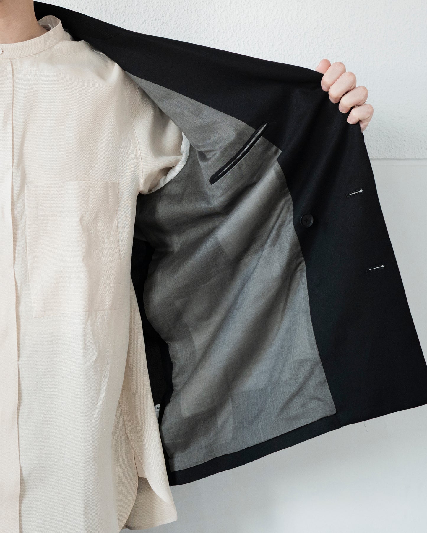 TRAVEL TAILORED JACKET / COTTON GEORGETTE