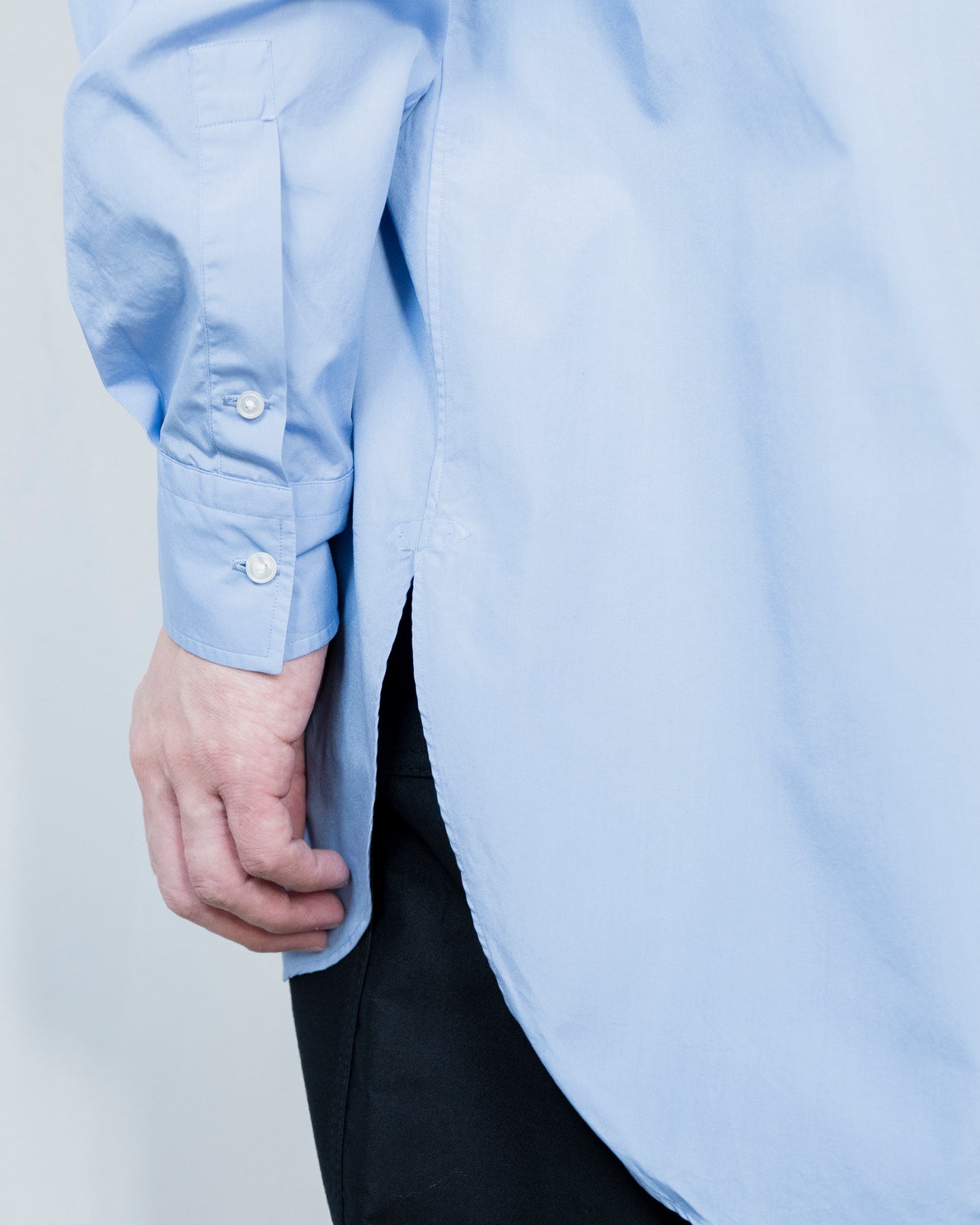 JAMES LIGHT BLUE OVER DYE COTTON SHIRT