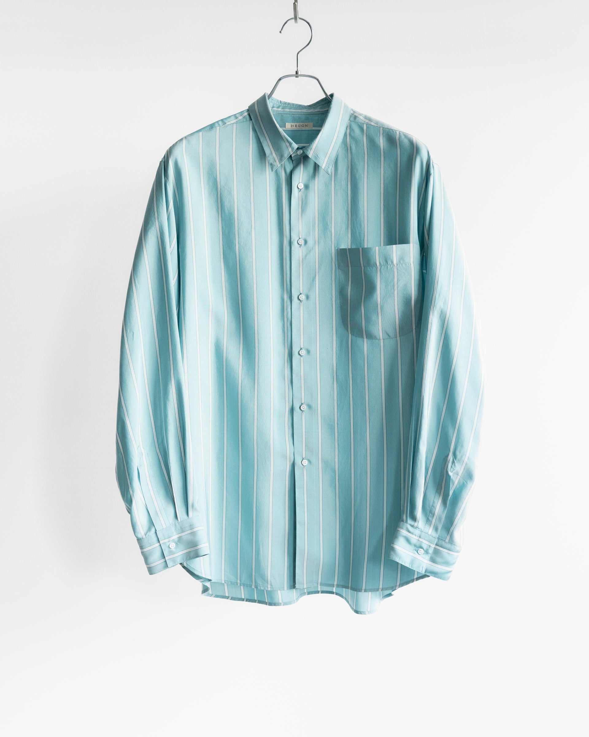 ALF SILK GREEN STRIPE SHIRT – STORE N