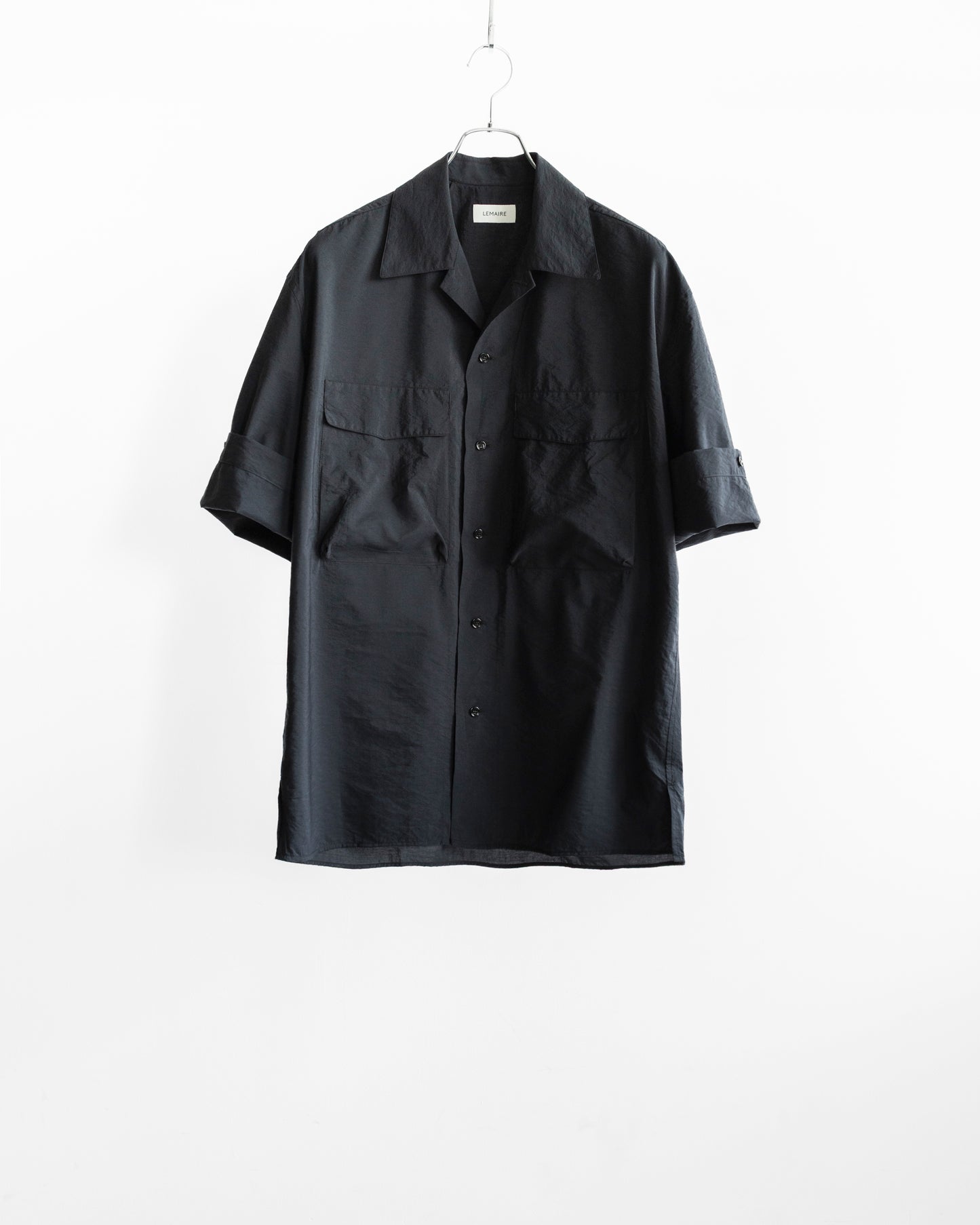 SHORT SLEEVE UTILITY SHIRT IN WASHED TECHNICAL COTTON