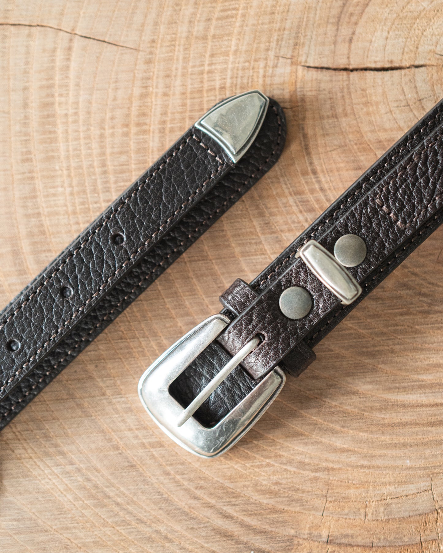 MINIMAL WESTERN BELT IN LEATHER