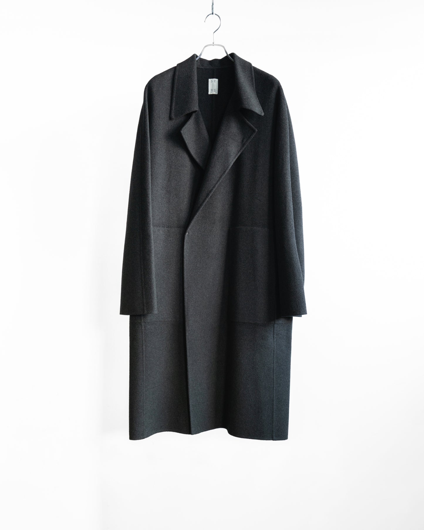 DOUBLE FACE COAT / SILK BLENDED MERINO WOOL