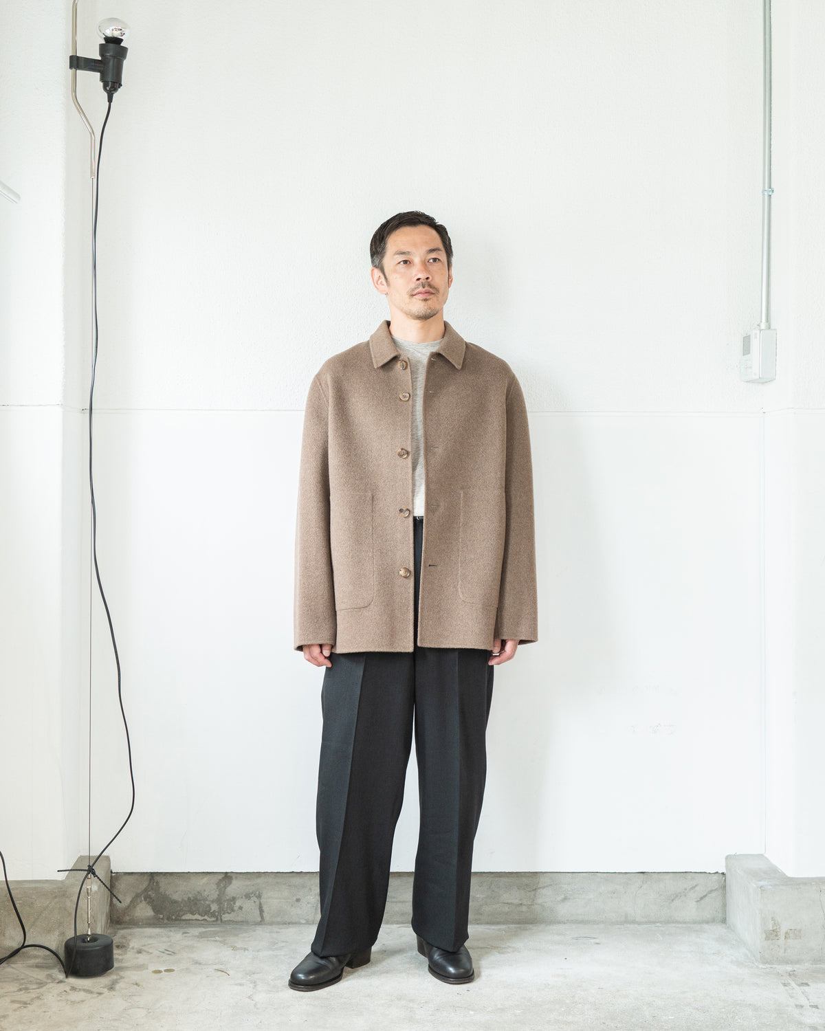 DOUBLE FACE WORK JACKET / UNDYED YAK