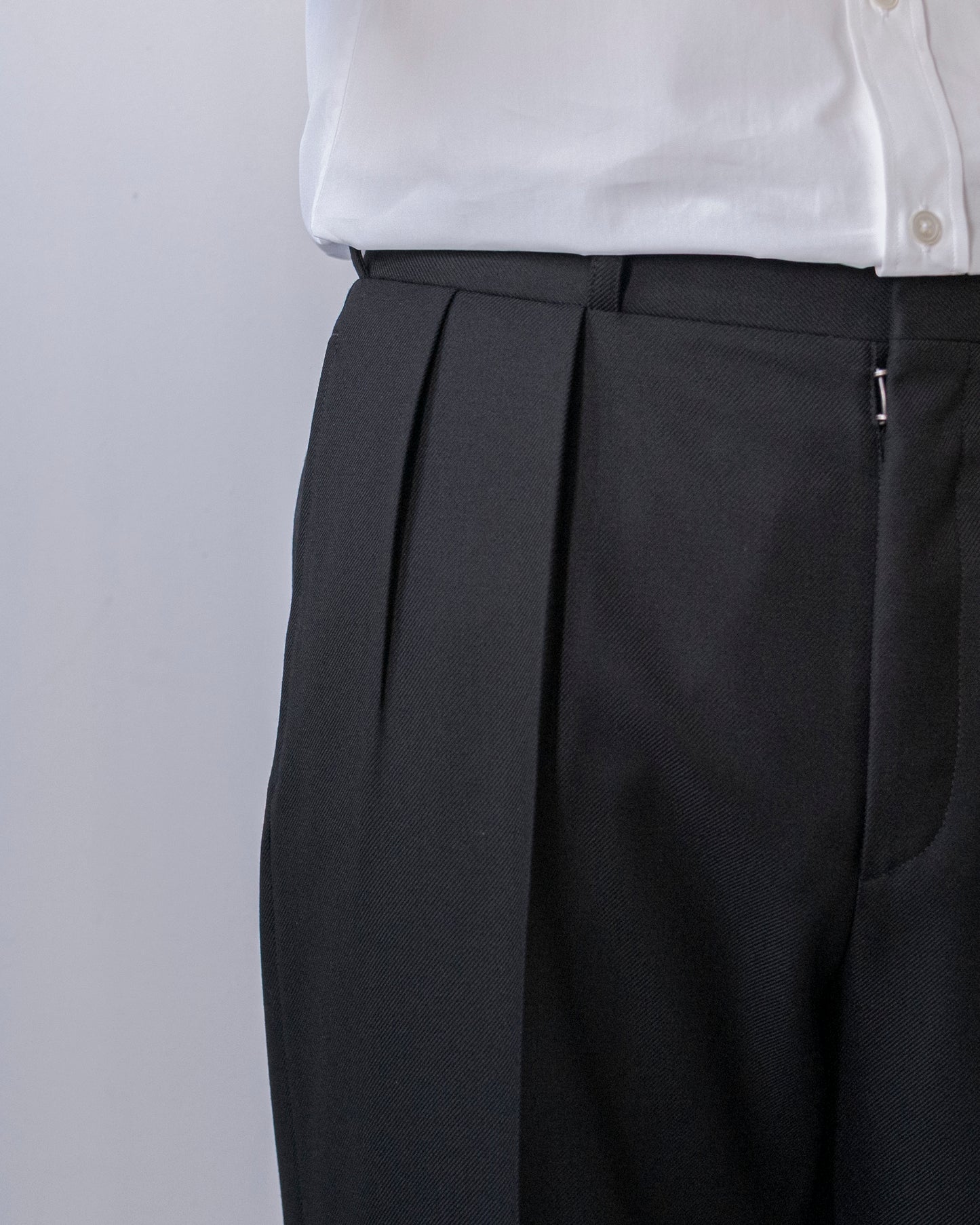 WOOL GABARDINE TROUSERS
