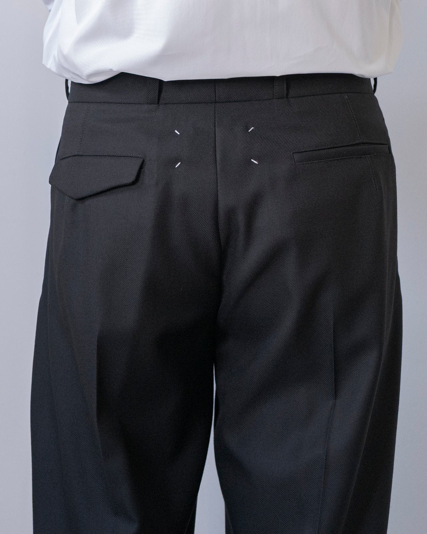 WOOL GABARDINE TROUSERS