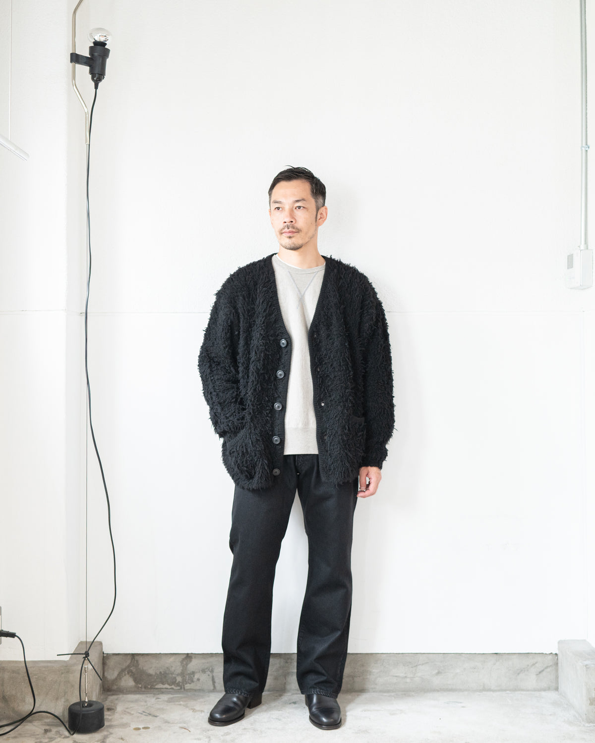FURRY CASHMERE CARDIGAN