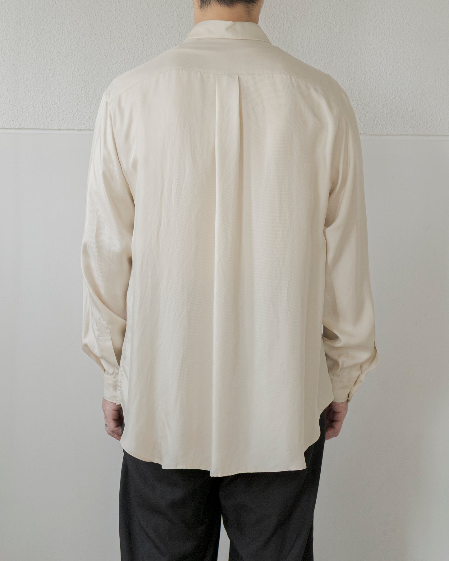 BRUSHED SILK REGULAR COLLAR SHIRT