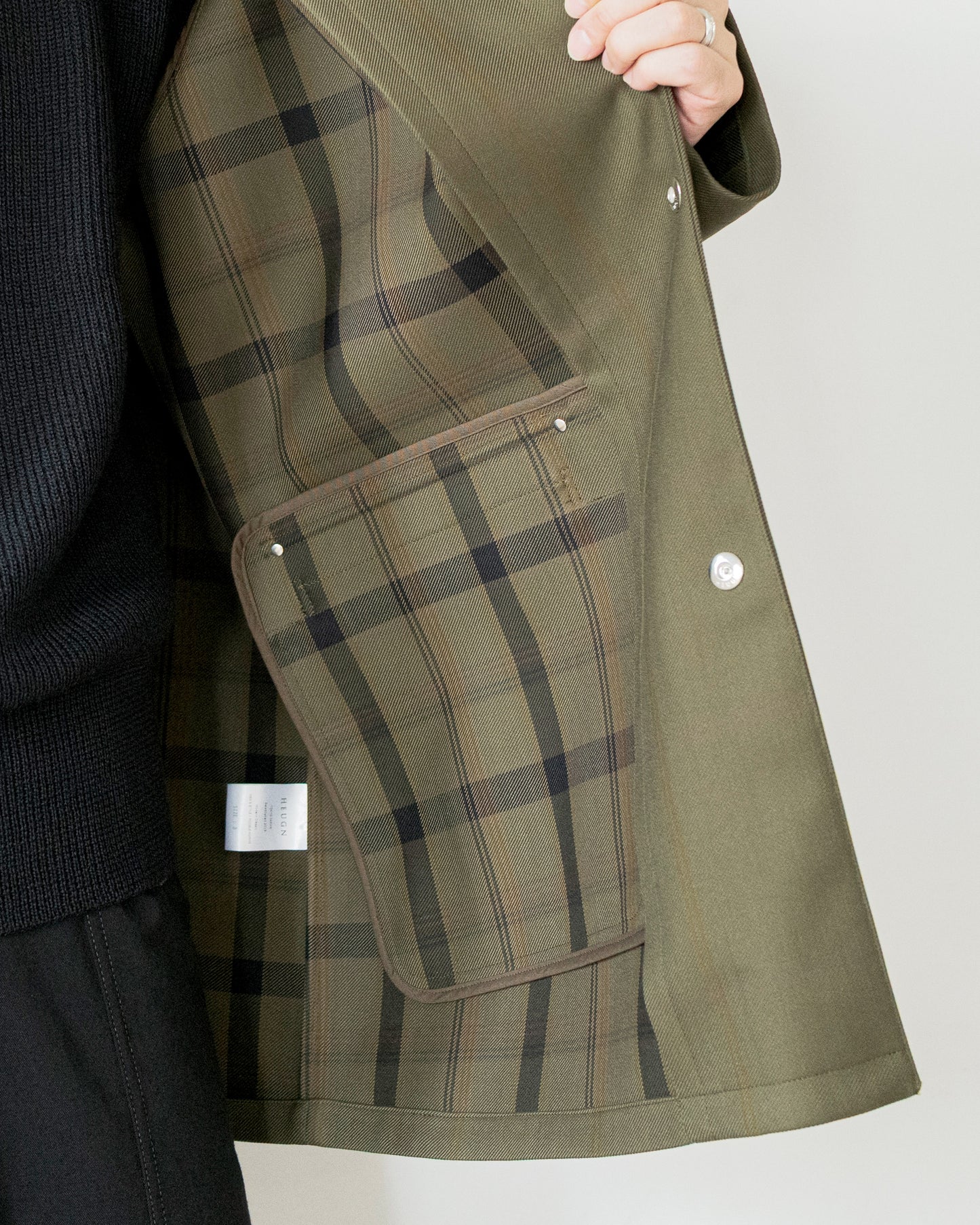 LAURENCE WOOL COTTON SHORT COAT