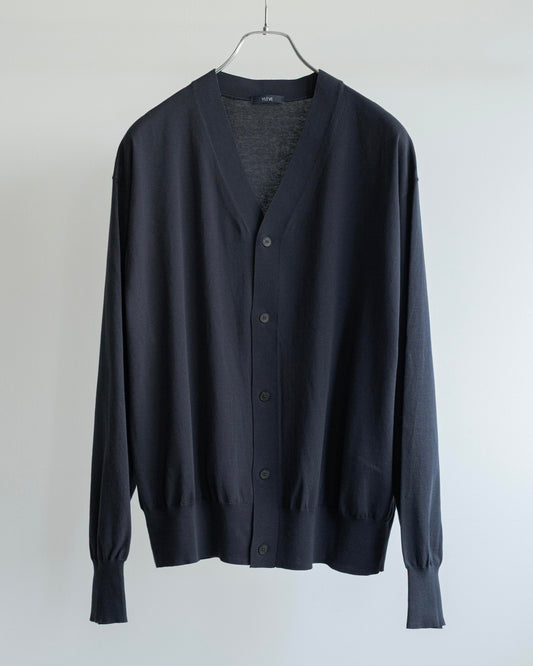GAS SINGEING COTTON KNIT CARDIGAN