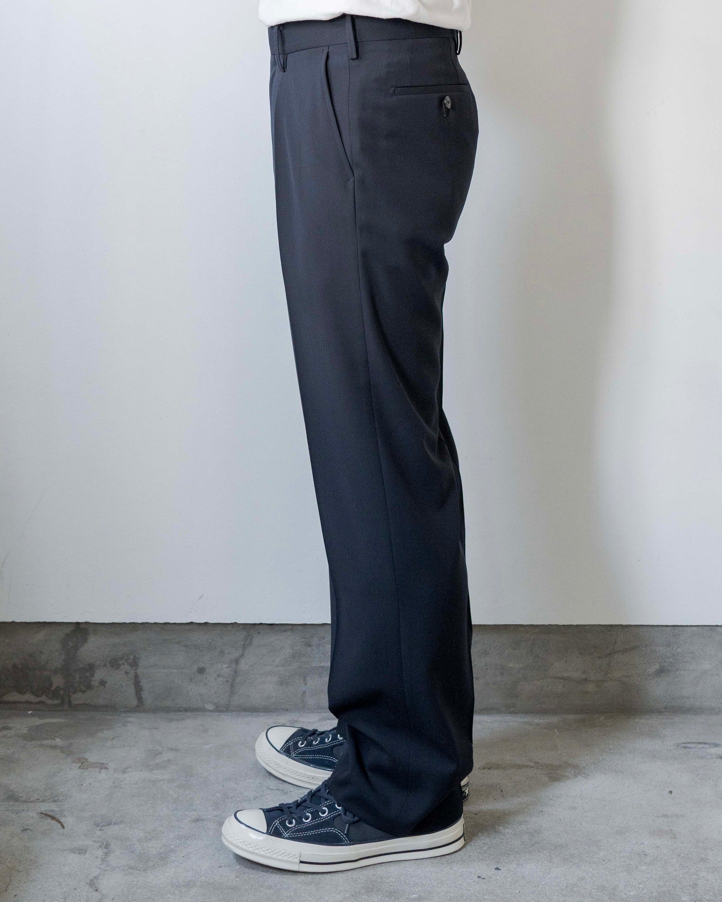 Cameronキャメロン ウールトラウザー リラックスストレートフィット 1プリーツ