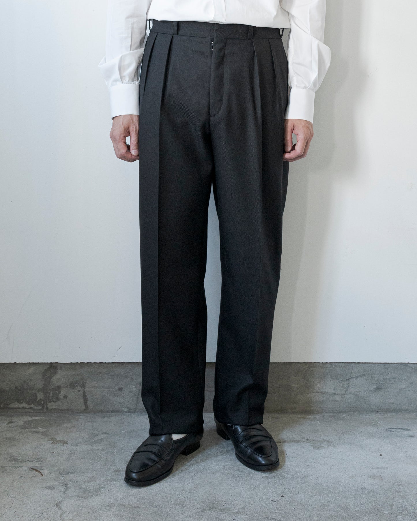 WOOL GABARDINE TROUSERS