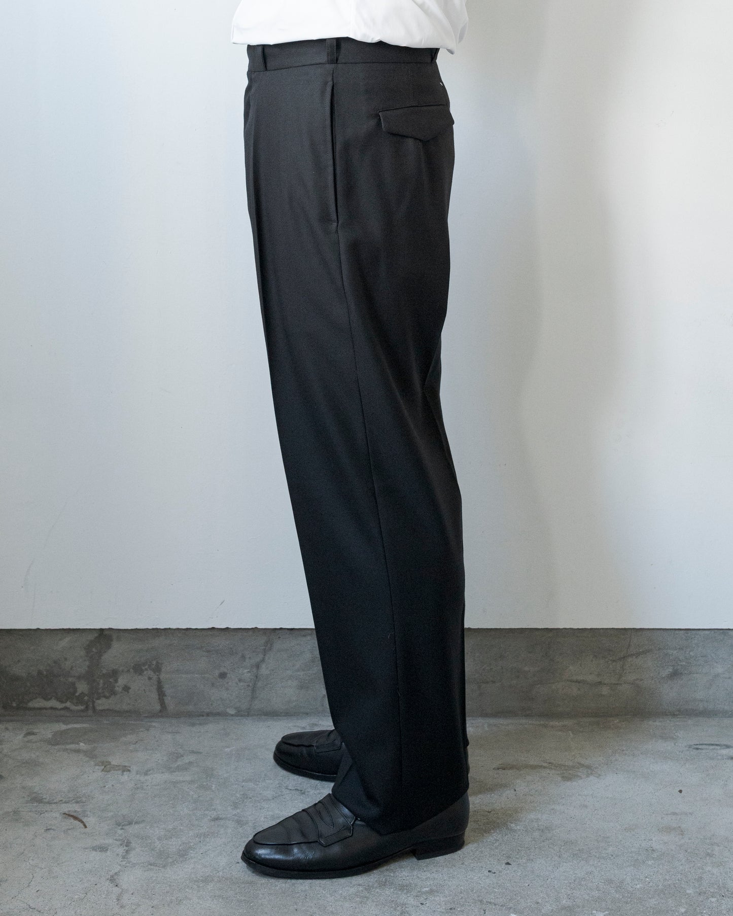 WOOL GABARDINE TROUSERS