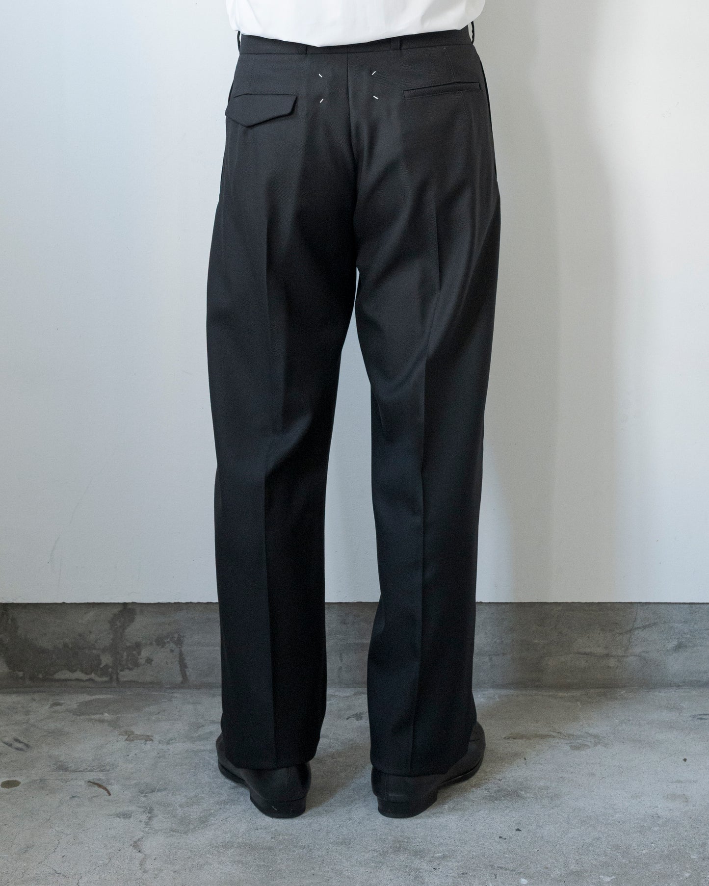 WOOL GABARDINE TROUSERS