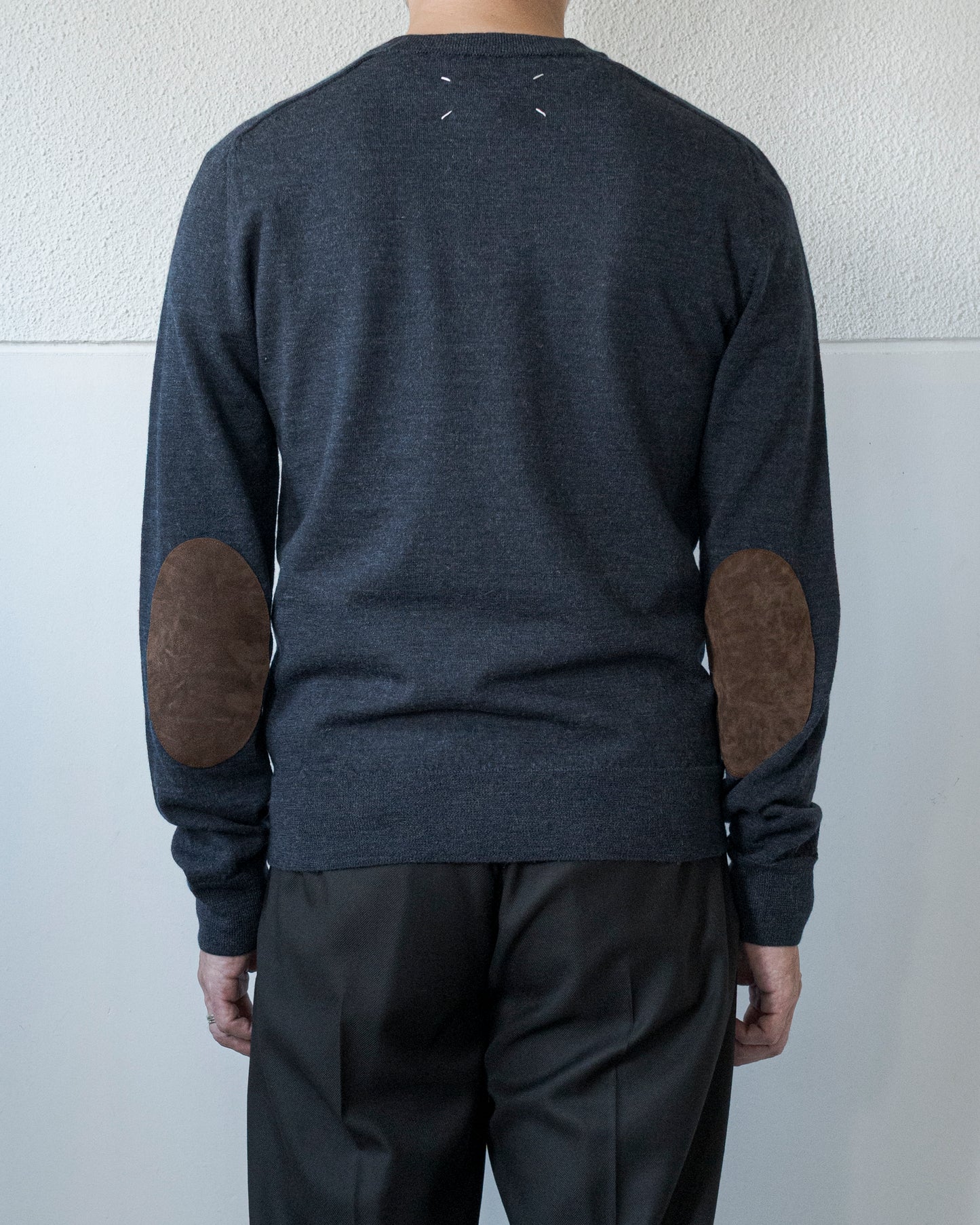ELBOW PATCH WOOL SWEATER