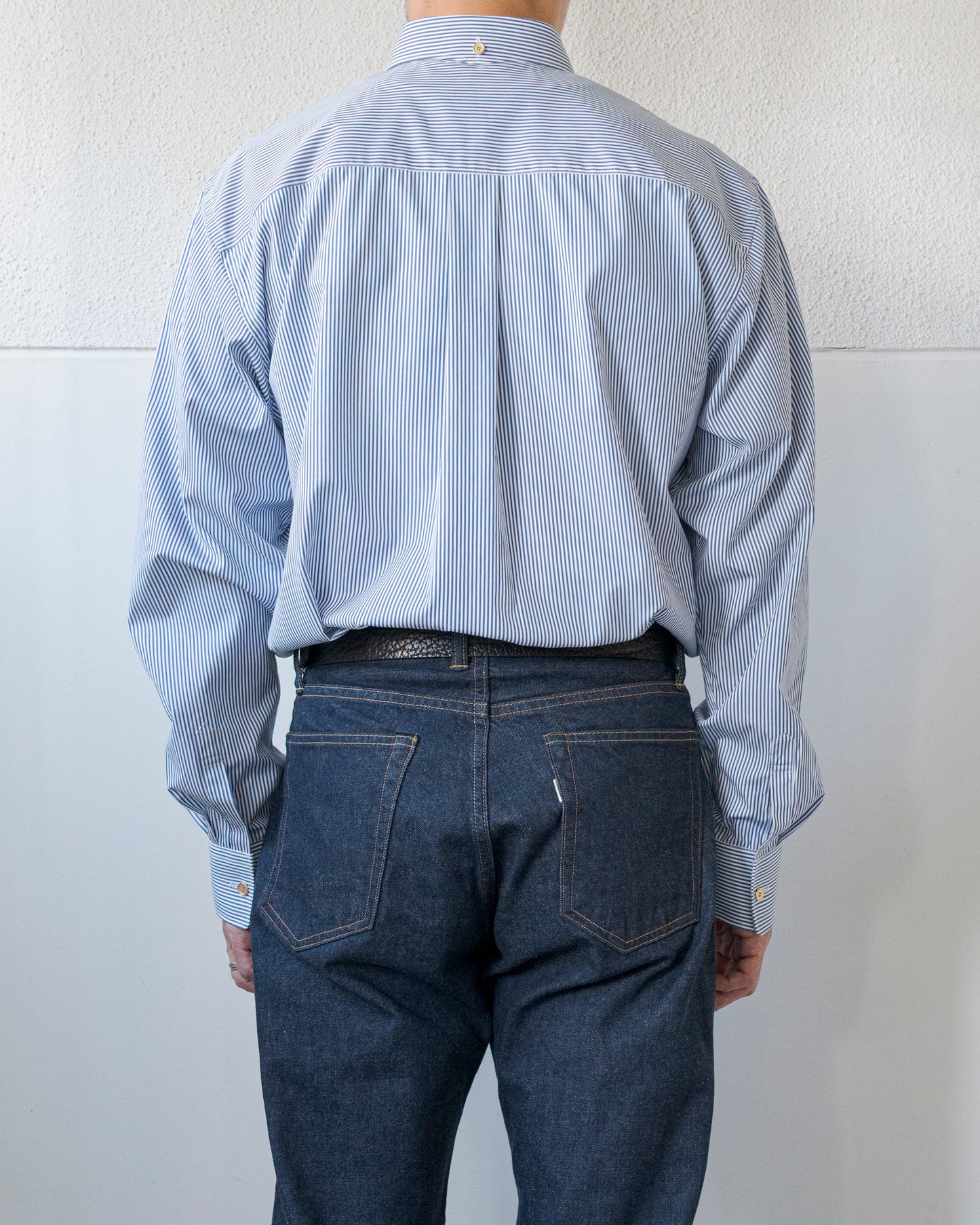 壱式軽裳 COTTON POPLIN STRIPE SHIRT