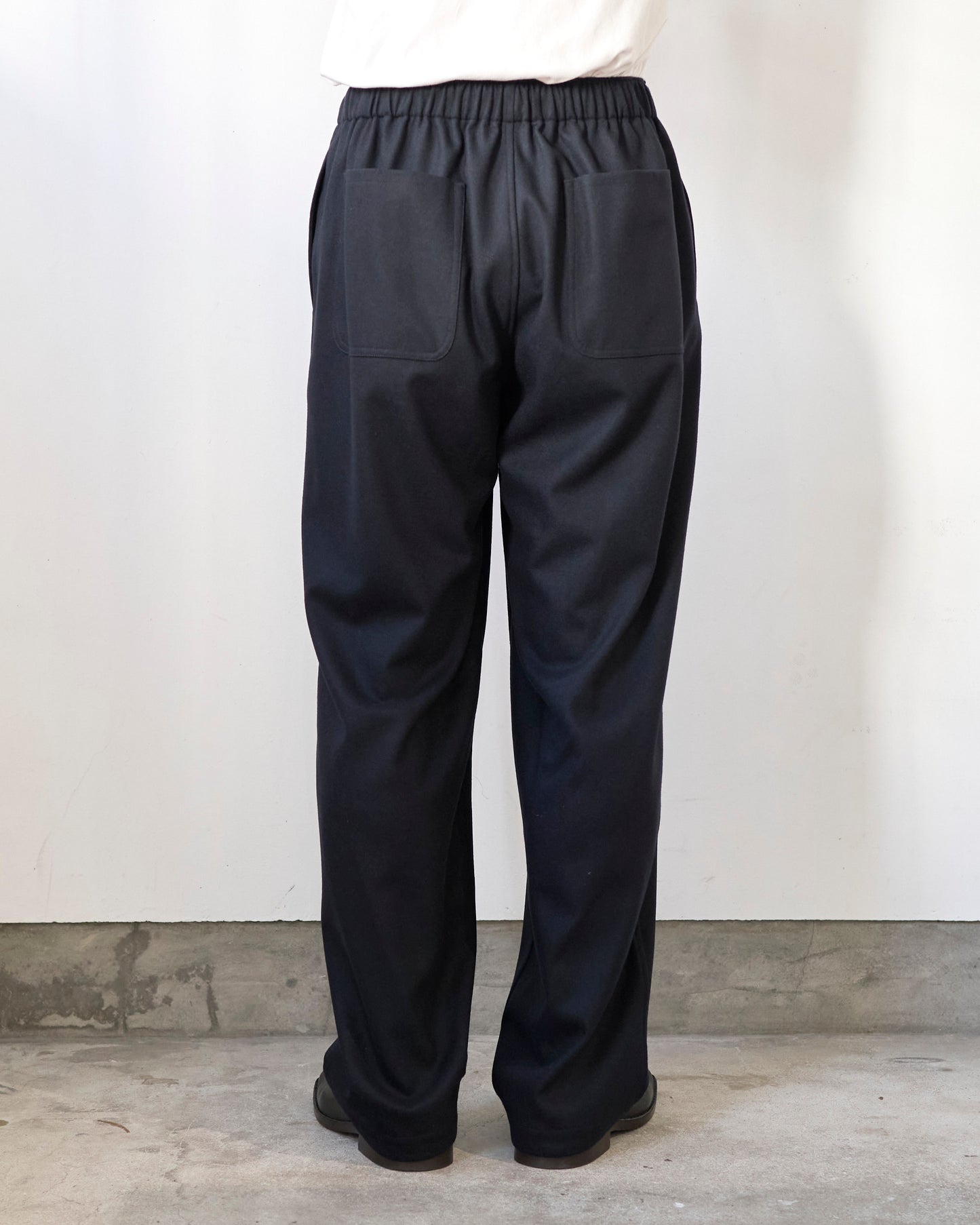 WOOL FLANNEL EASY TROUSERS