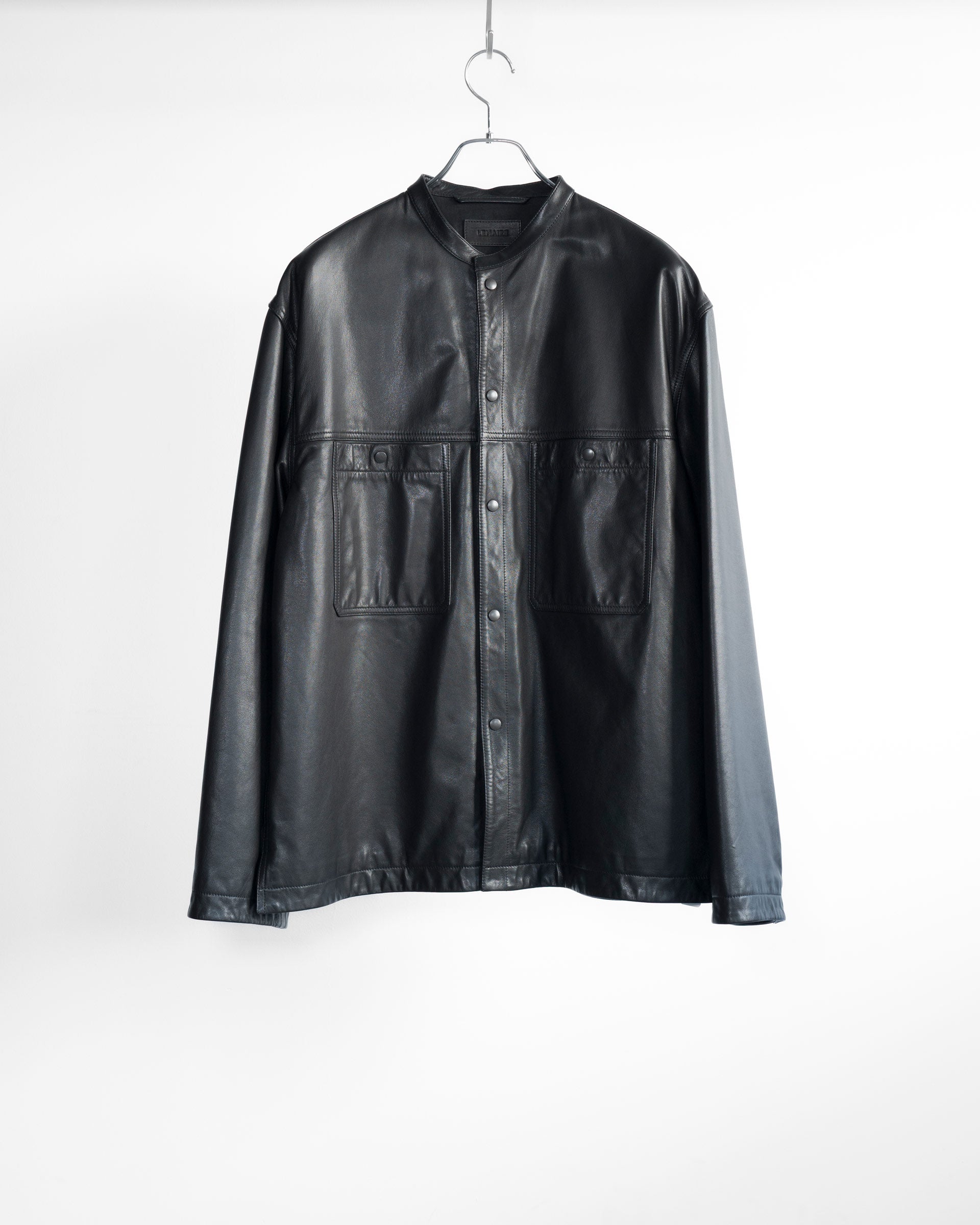 LEATHER COLLARSTAND OVERSHIRT – STORE N