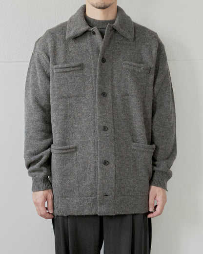 CHUNKY WOOL KNIT CARDIGAN