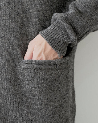 CHUNKY WOOL KNIT CARDIGAN