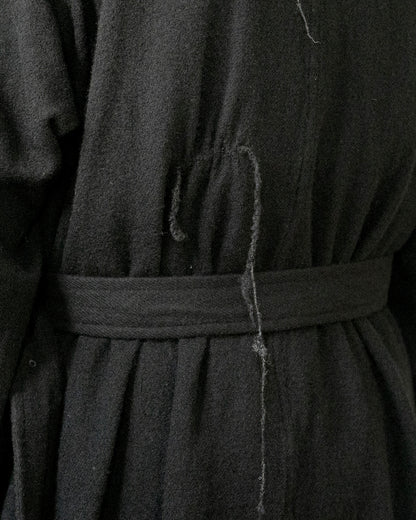 WASHED WOOL BELTED COAT