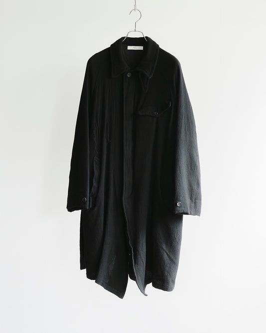 WASHED WOOL BELTED COAT