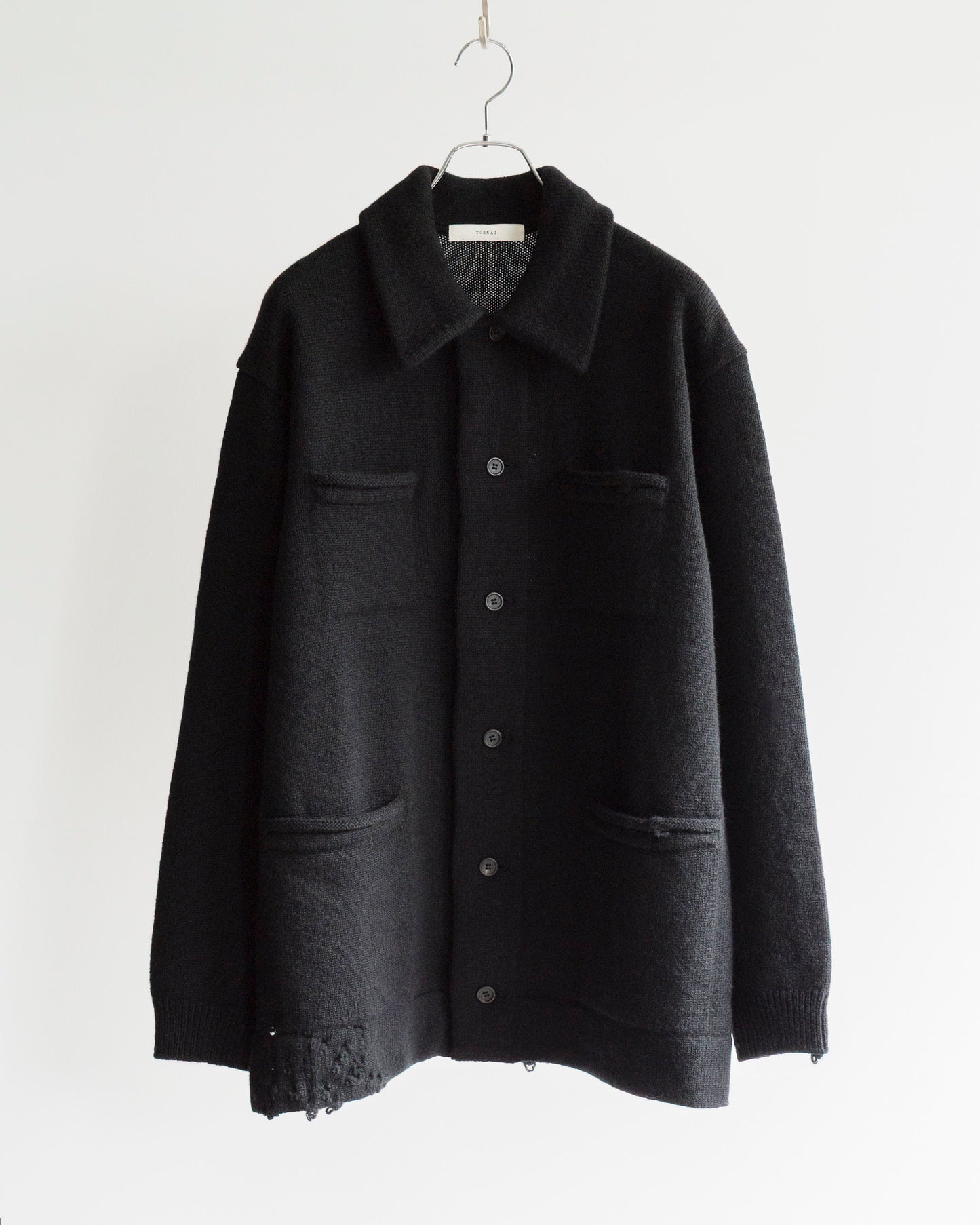 CHUNKY WOOL KNIT CARDIGAN