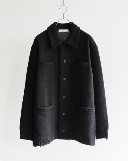 CHUNKY WOOL KNIT CARDIGAN