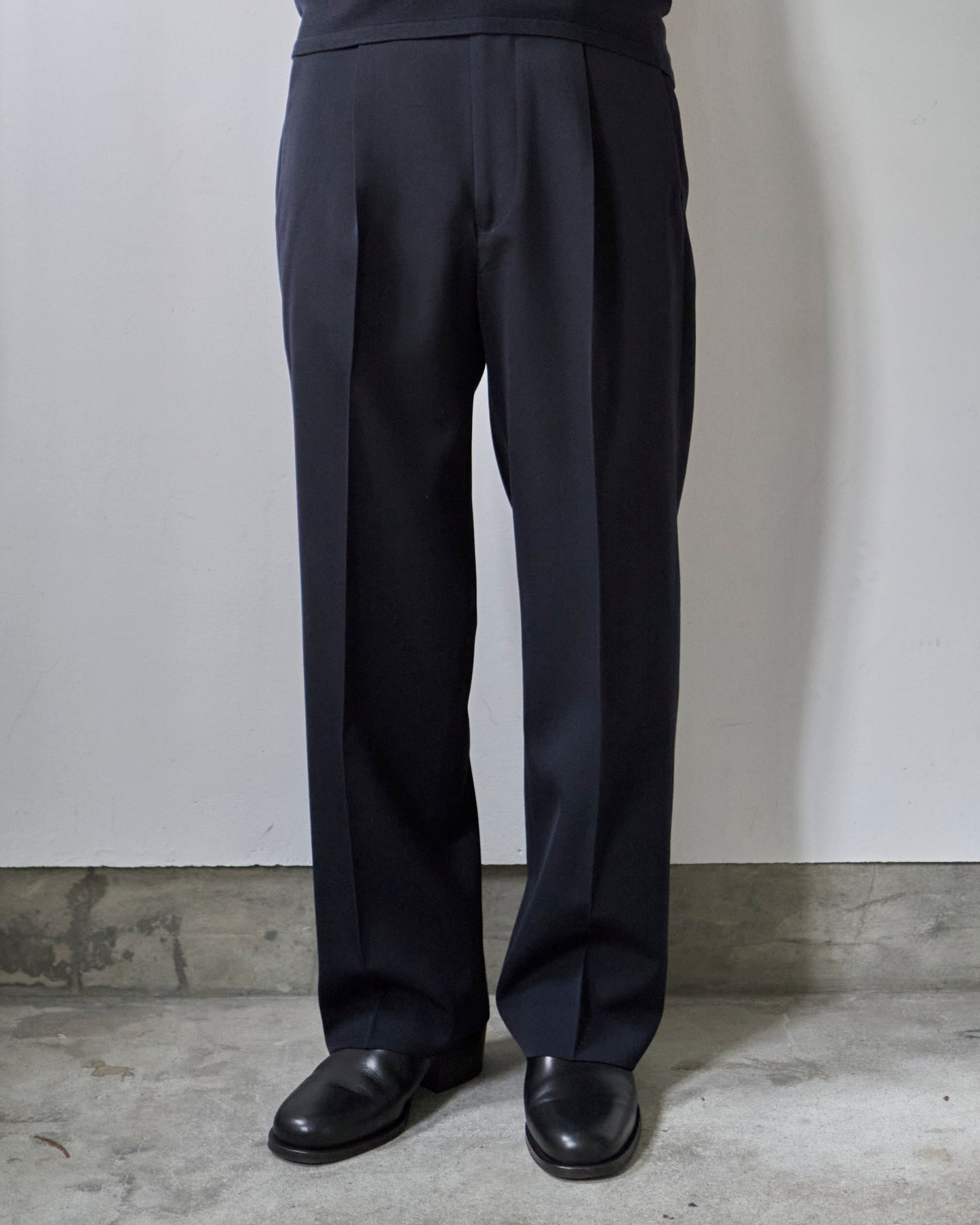 WOOL TRICHOTINE TROUSERS