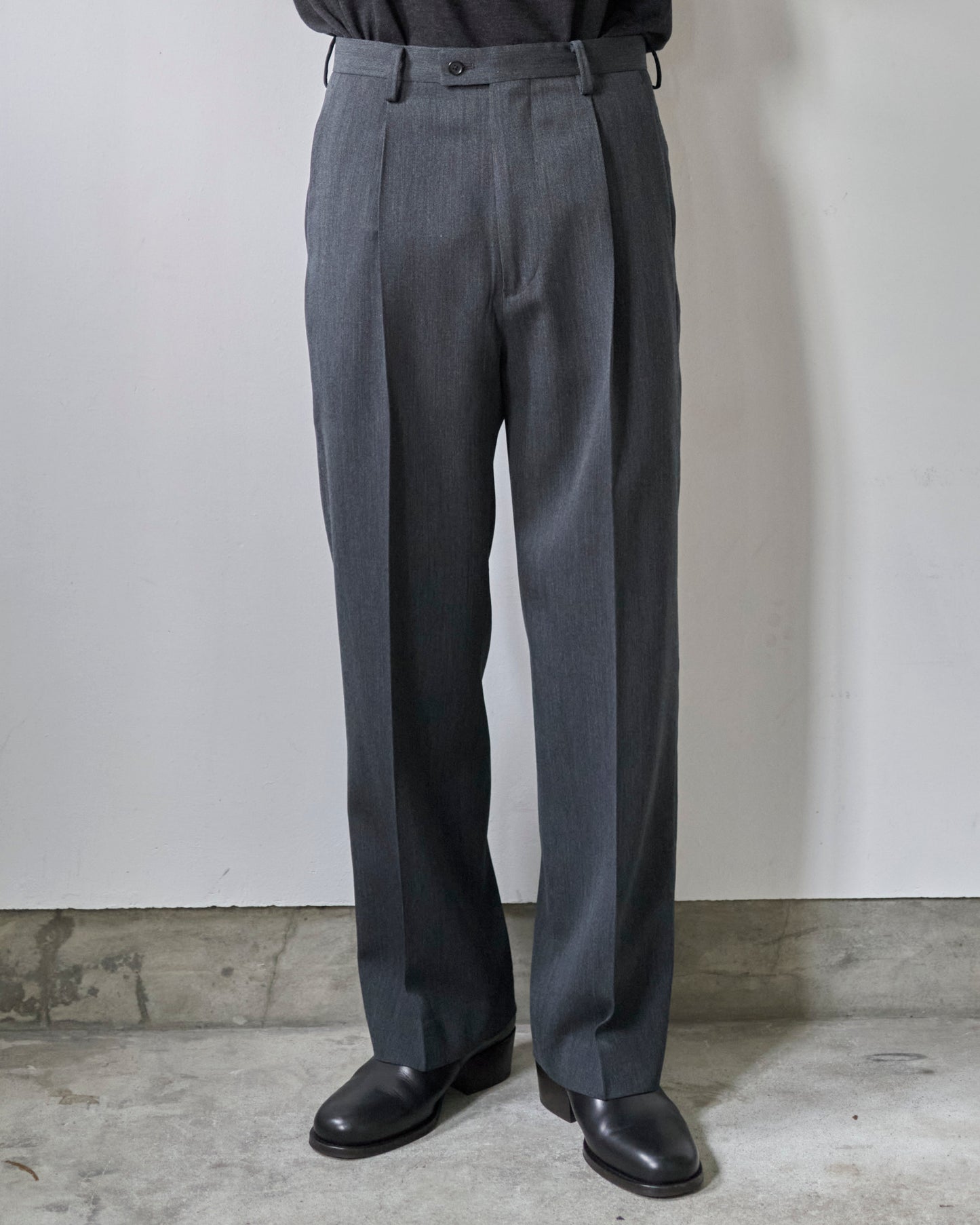 WOOL TRICHOTINE TROUSERS