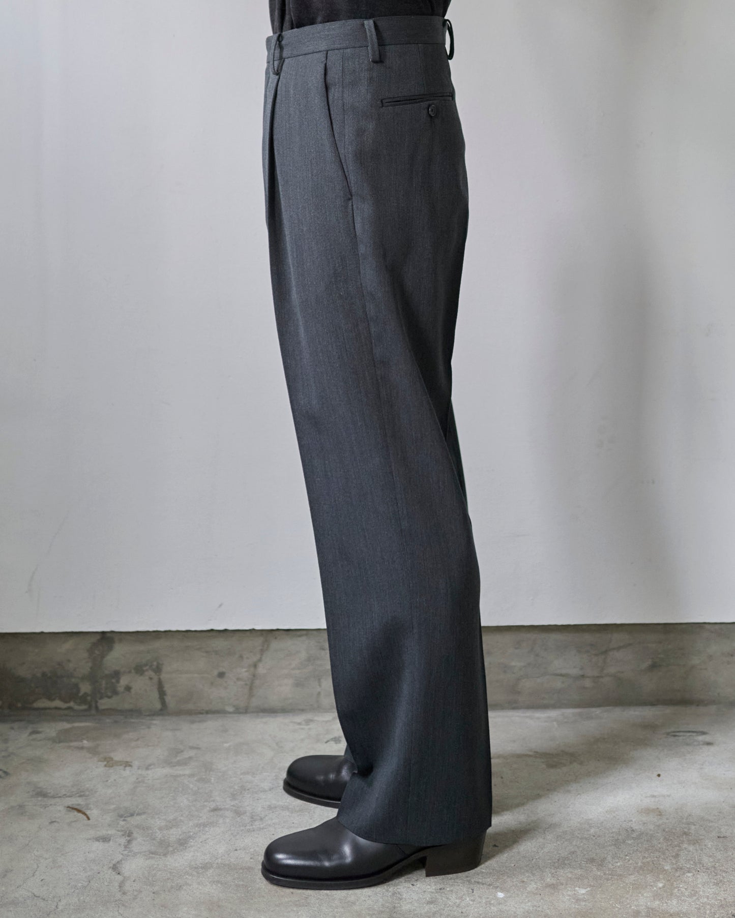 WOOL TRICHOTINE TROUSERS