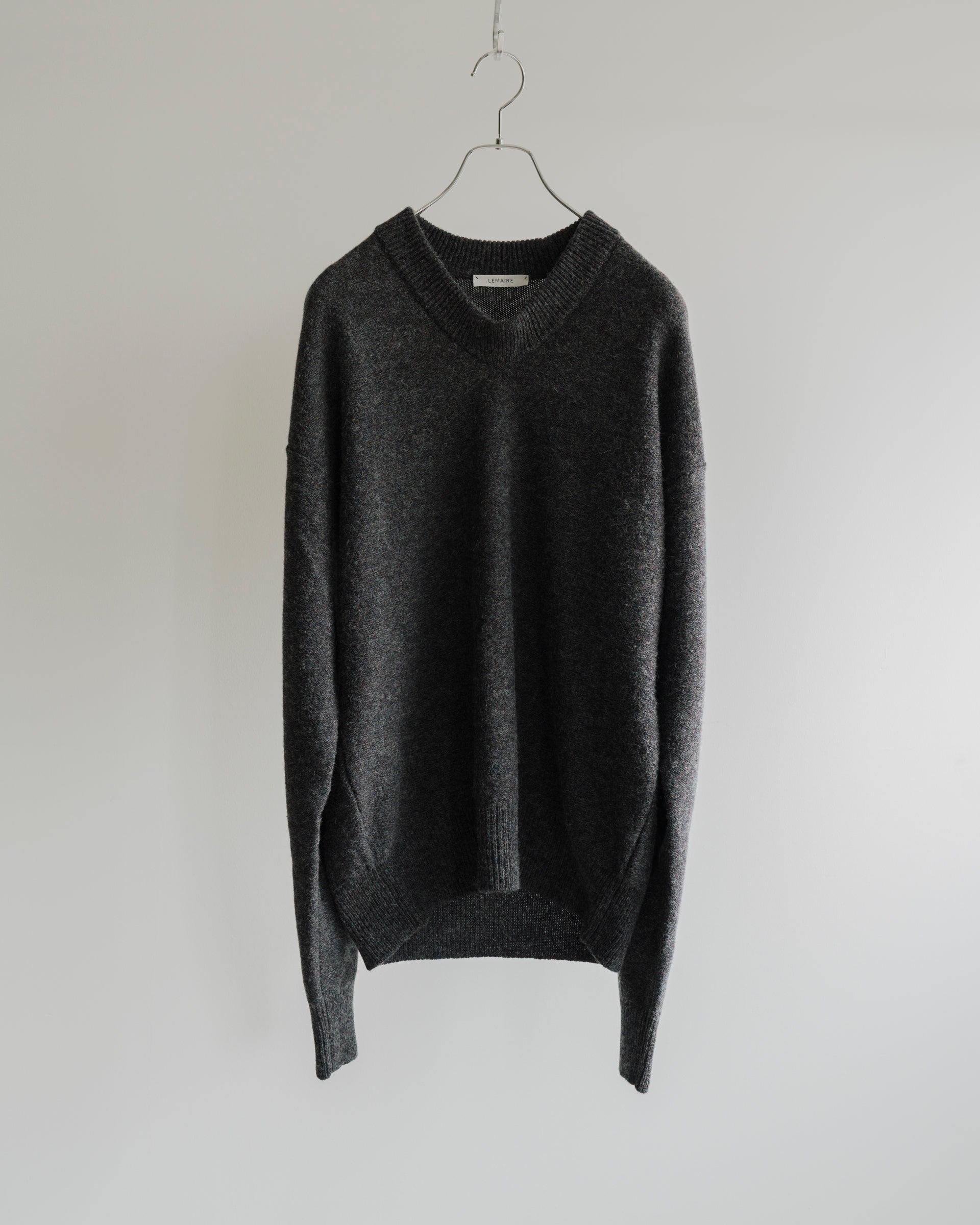 LEMAIRE ダークグレー Vネックセーター BOXY V NECK SWEATER – STORE N