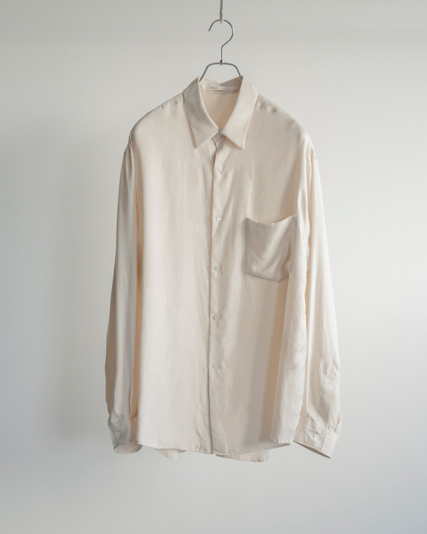 BRUSHED SILK REGULAR COLLAR SHIRT