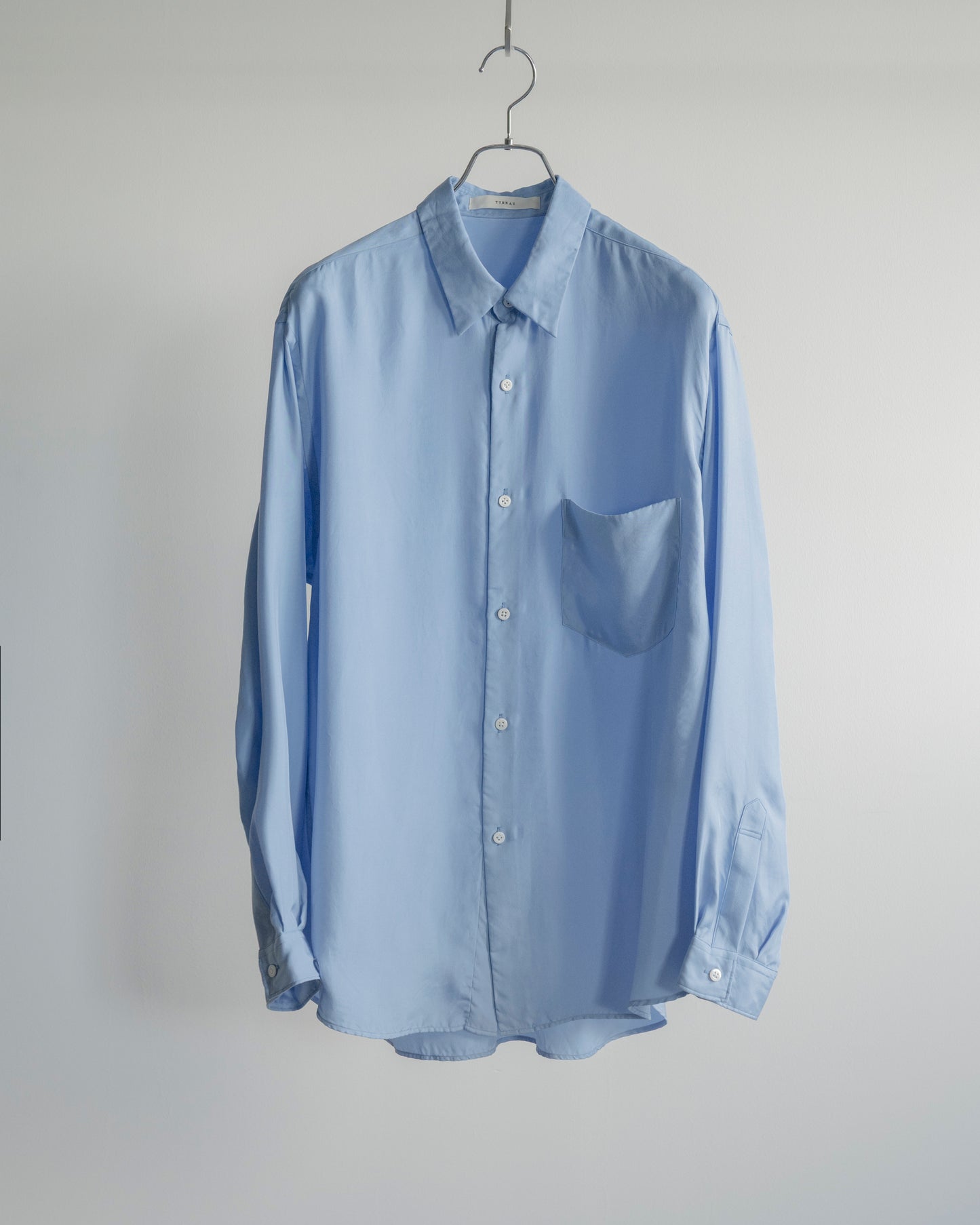 BRUSHED SILK REGULAR COLLAR SHIRT