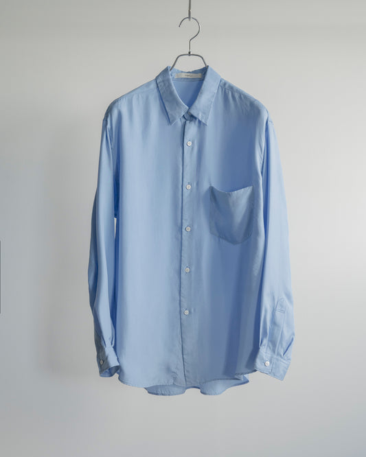 BRUSHED SILK REGULAR COLLAR SHIRT