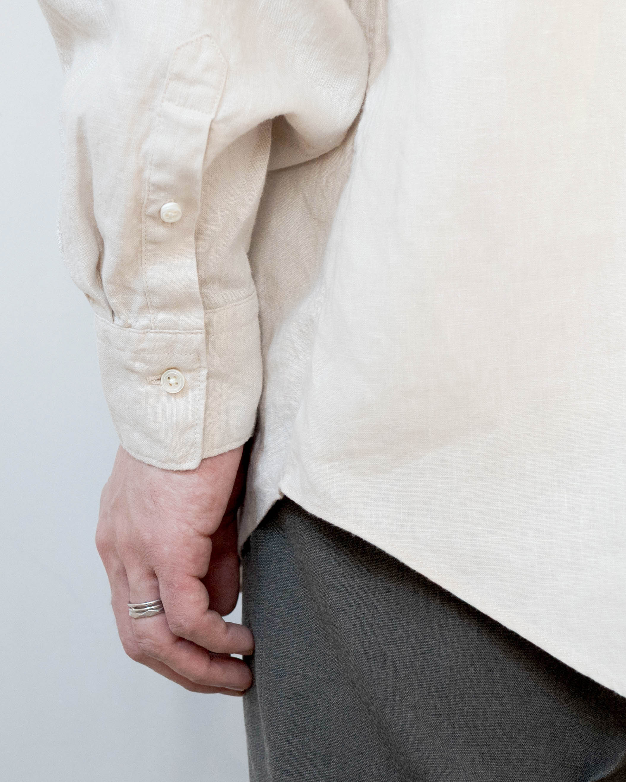 トップス cantate Essential Linen Shirt 48 ESSENTIAL LINEN SHIRT – STORE N