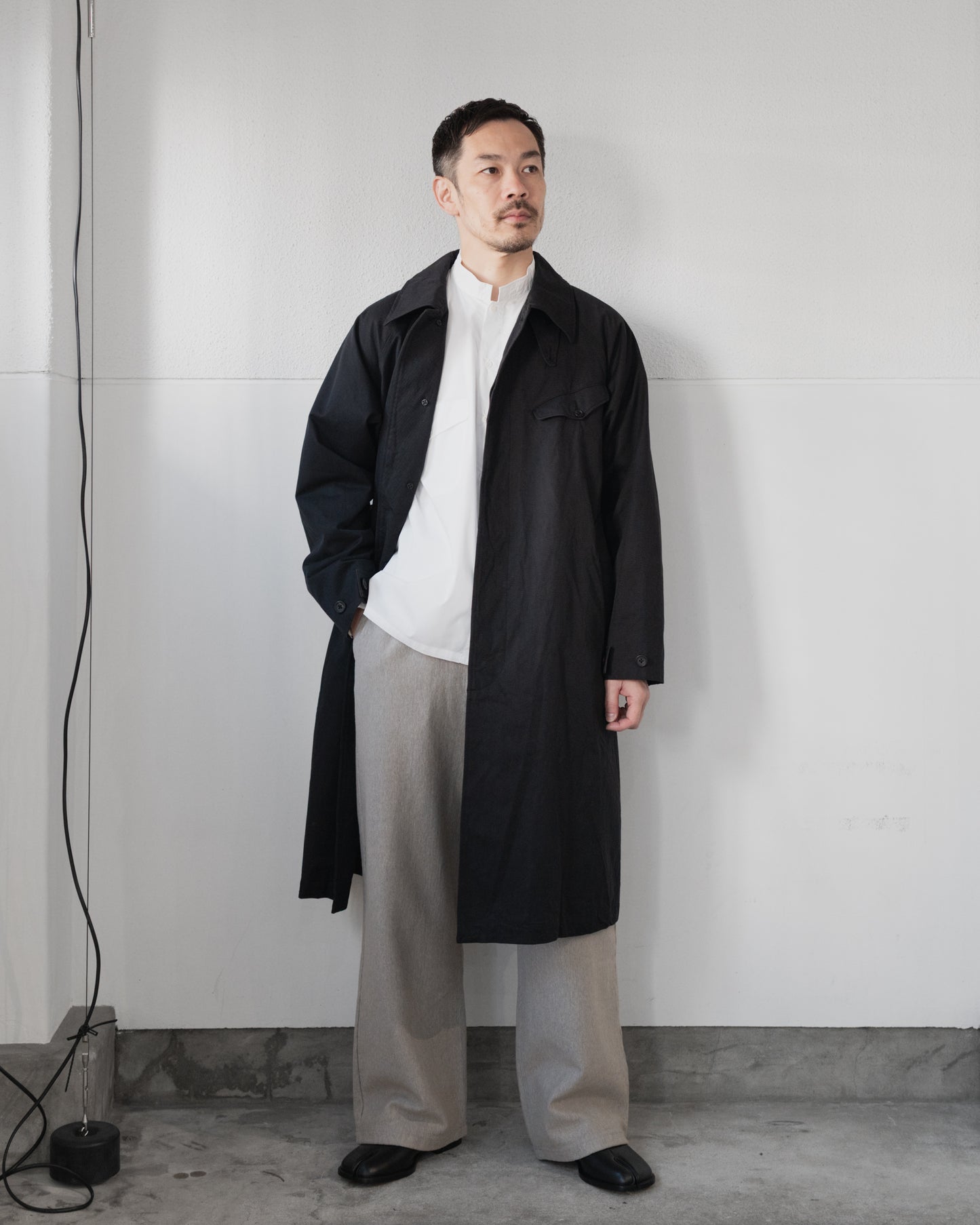 DOUBLE FACE COTTON BELTED COAT