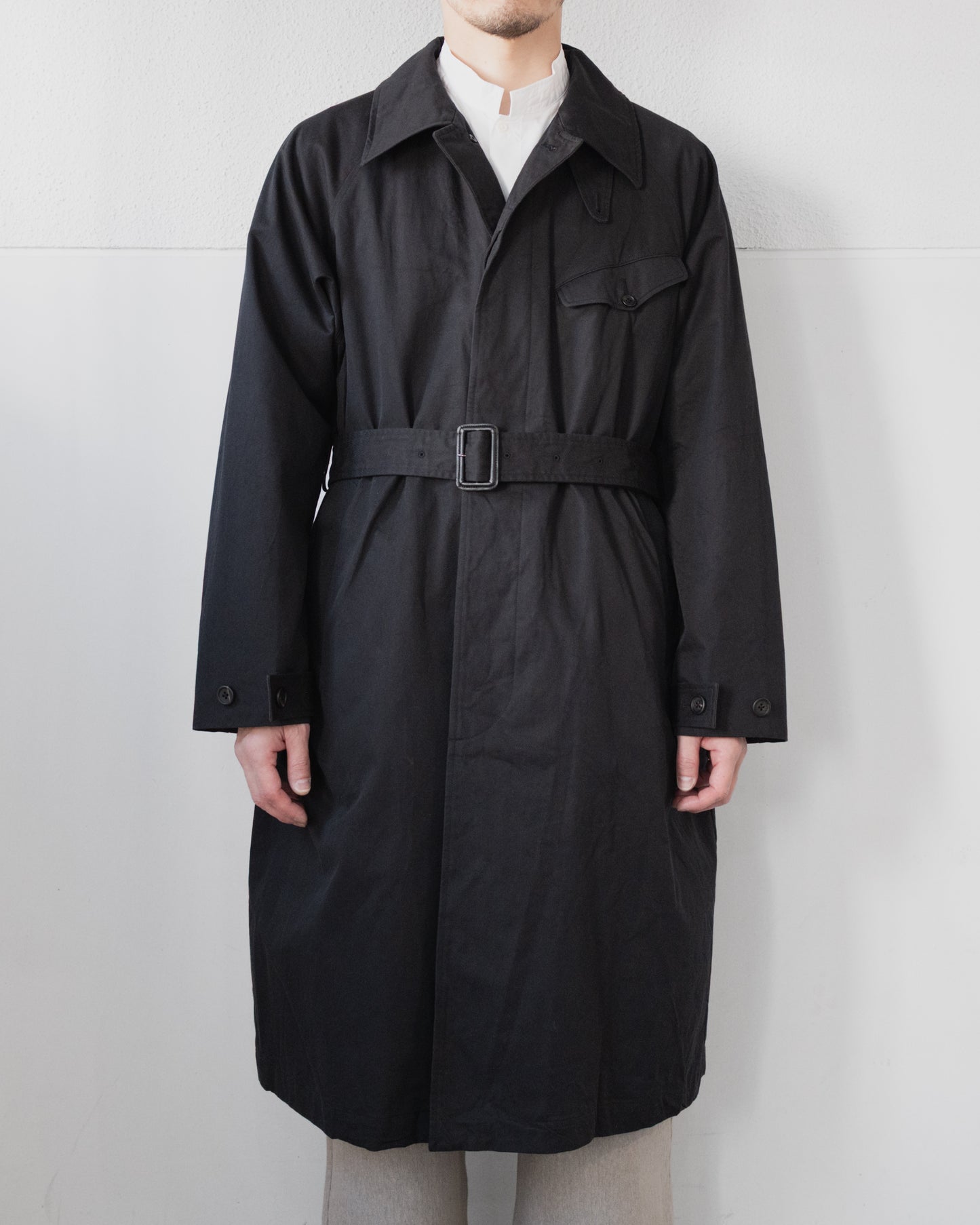 DOUBLE FACE COTTON BELTED COAT