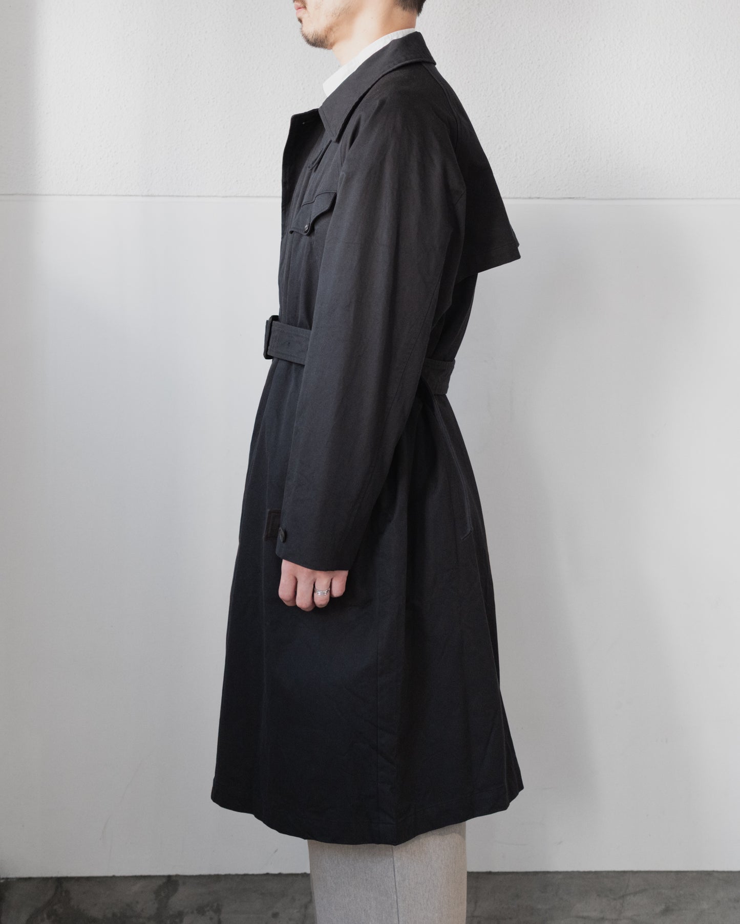 DOUBLE FACE COTTON BELTED COAT