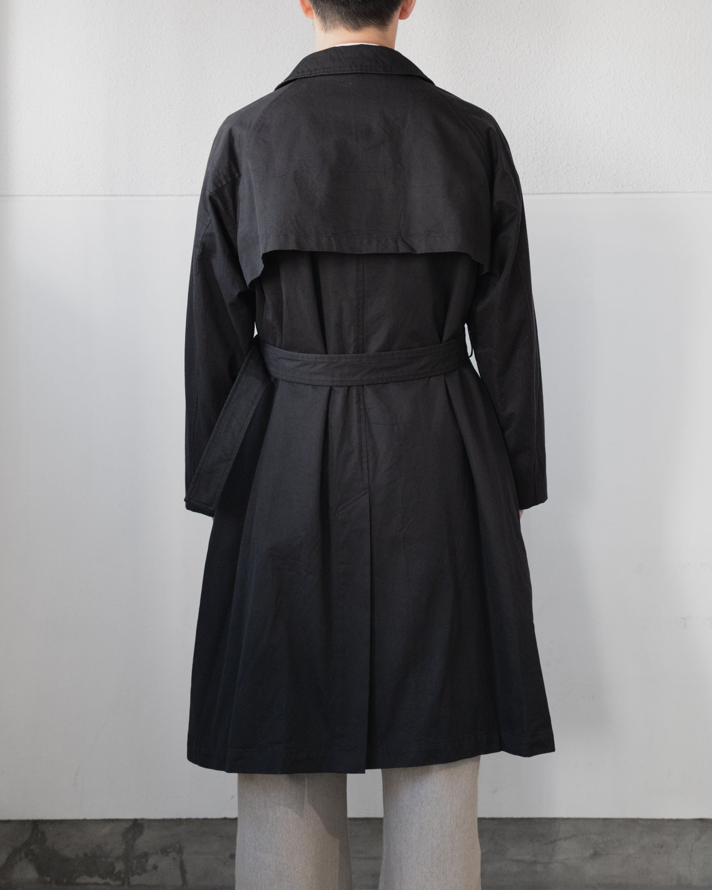 DOUBLE FACE COTTON BELTED COAT