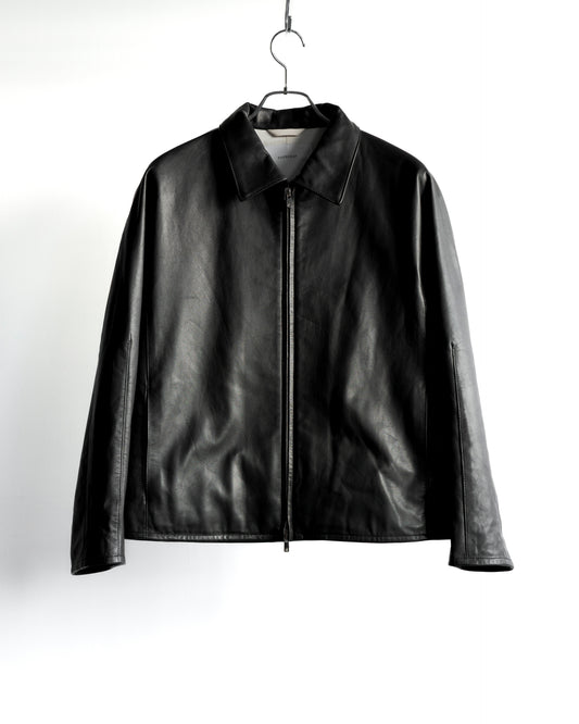 LEATHER ZIP-UP BLOUSON