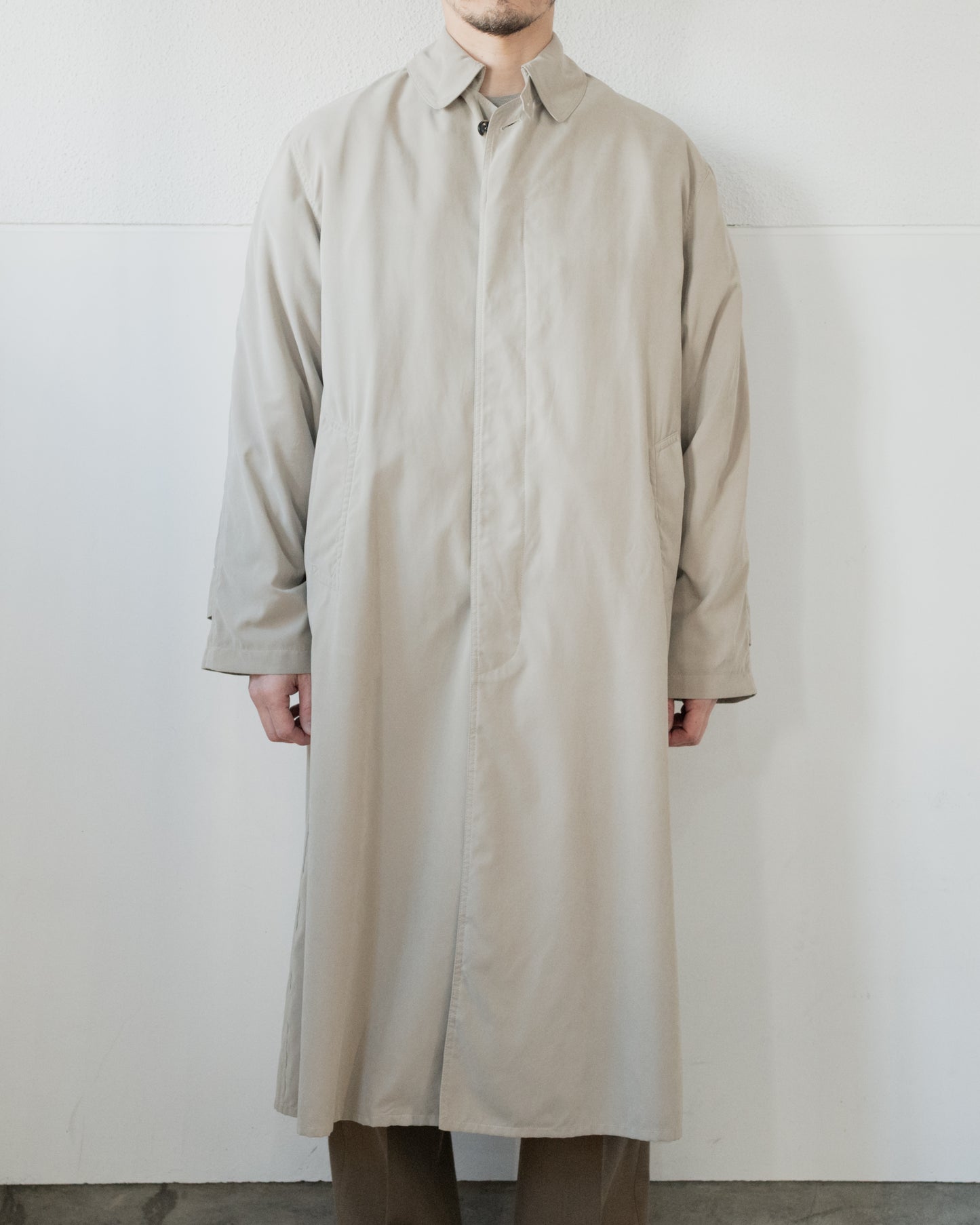 PEACHED COTTON TRENCH COAT
