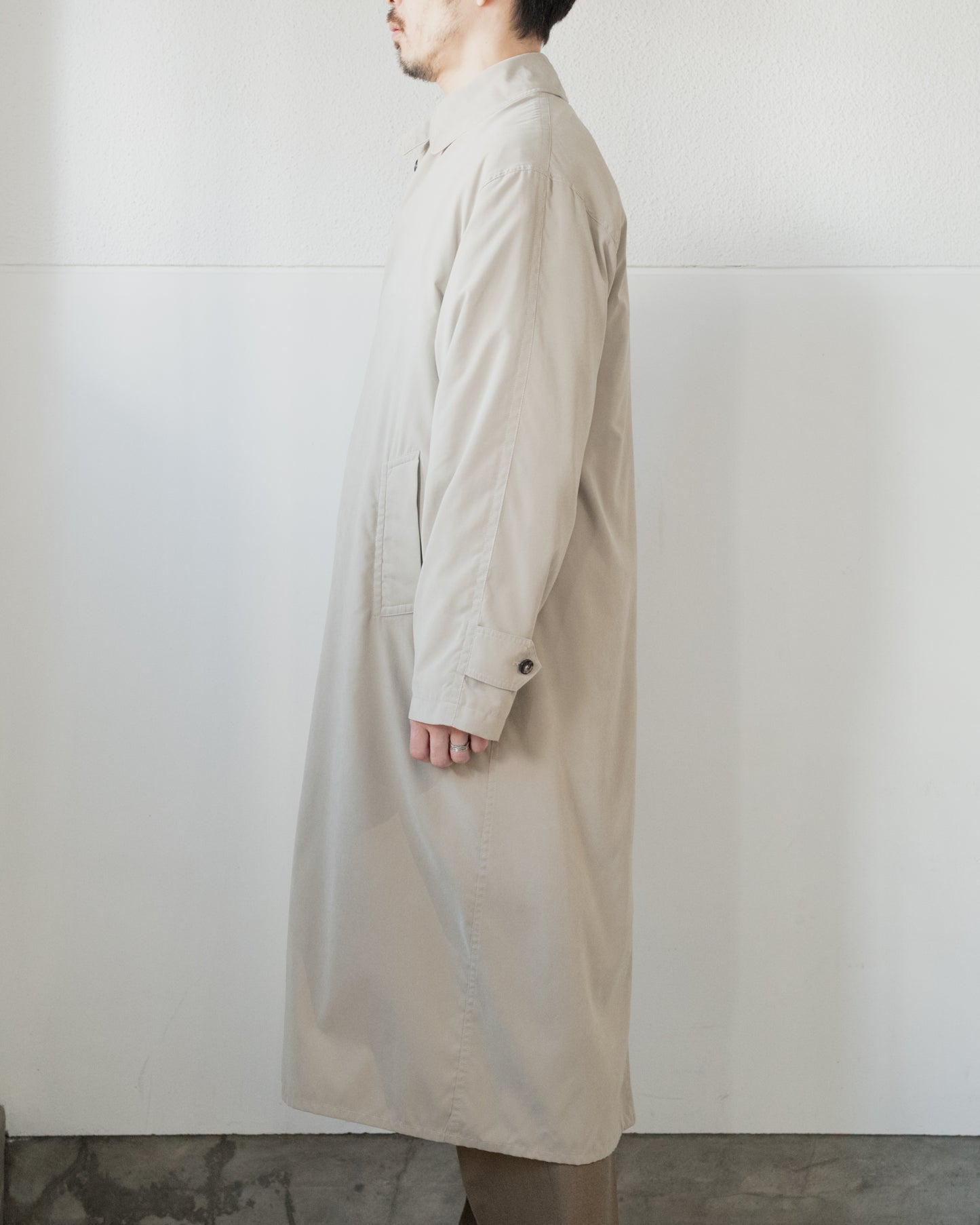 PEACHED COTTON TRENCH COAT