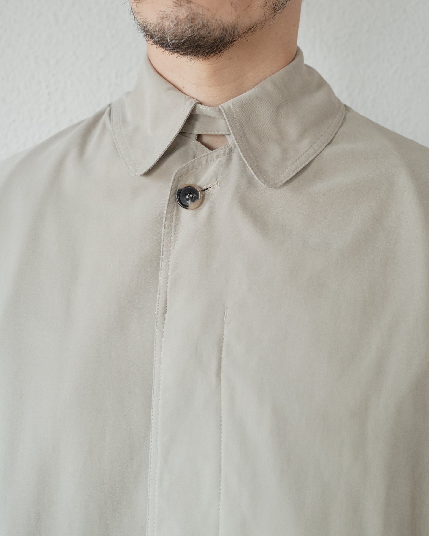 PEACHED COTTON TRENCH COAT