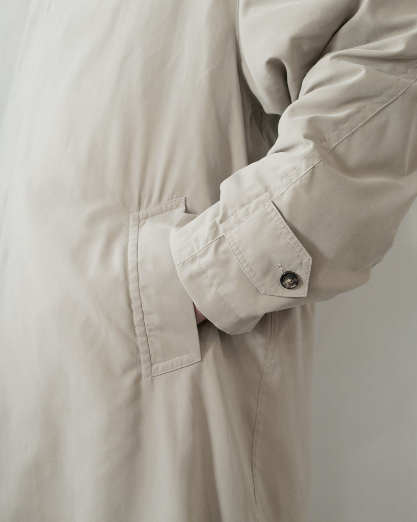 PEACHED COTTON TRENCH COAT