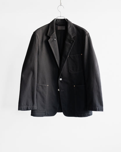 SINGLE BREASTED TAILORED JACKET IN DENIM